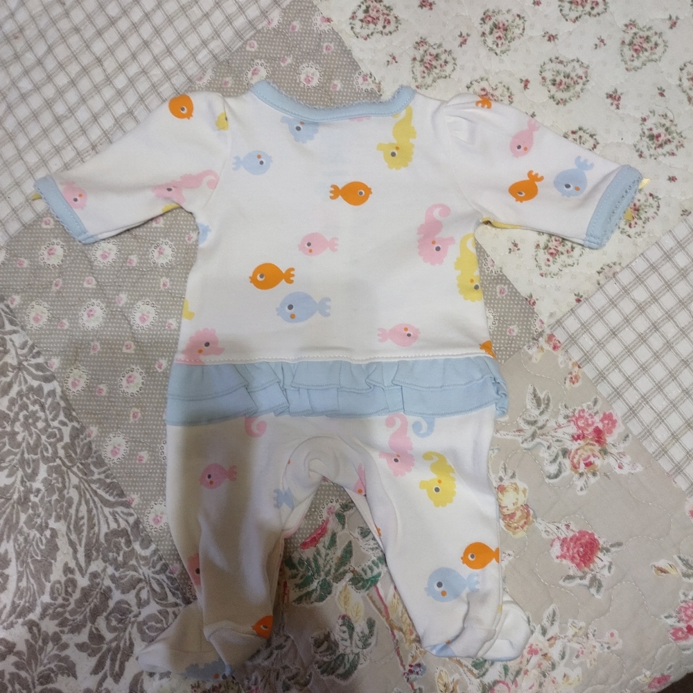 Carter's Child of Mine 100% Cotton Girls Preemie Sleeper Fish